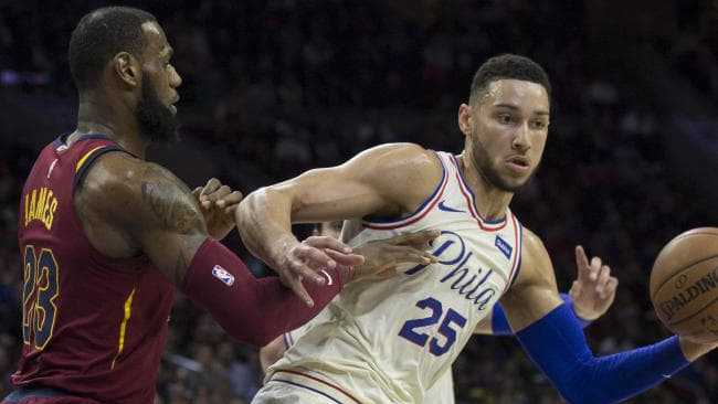 Ben Simmons gets the better of LeBron James as 76ers continue their winning streak